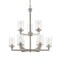 Z-Lite Savannah 9 Light Chandelier, Brushed Nickel & Clear 462-9BN - alternate 1